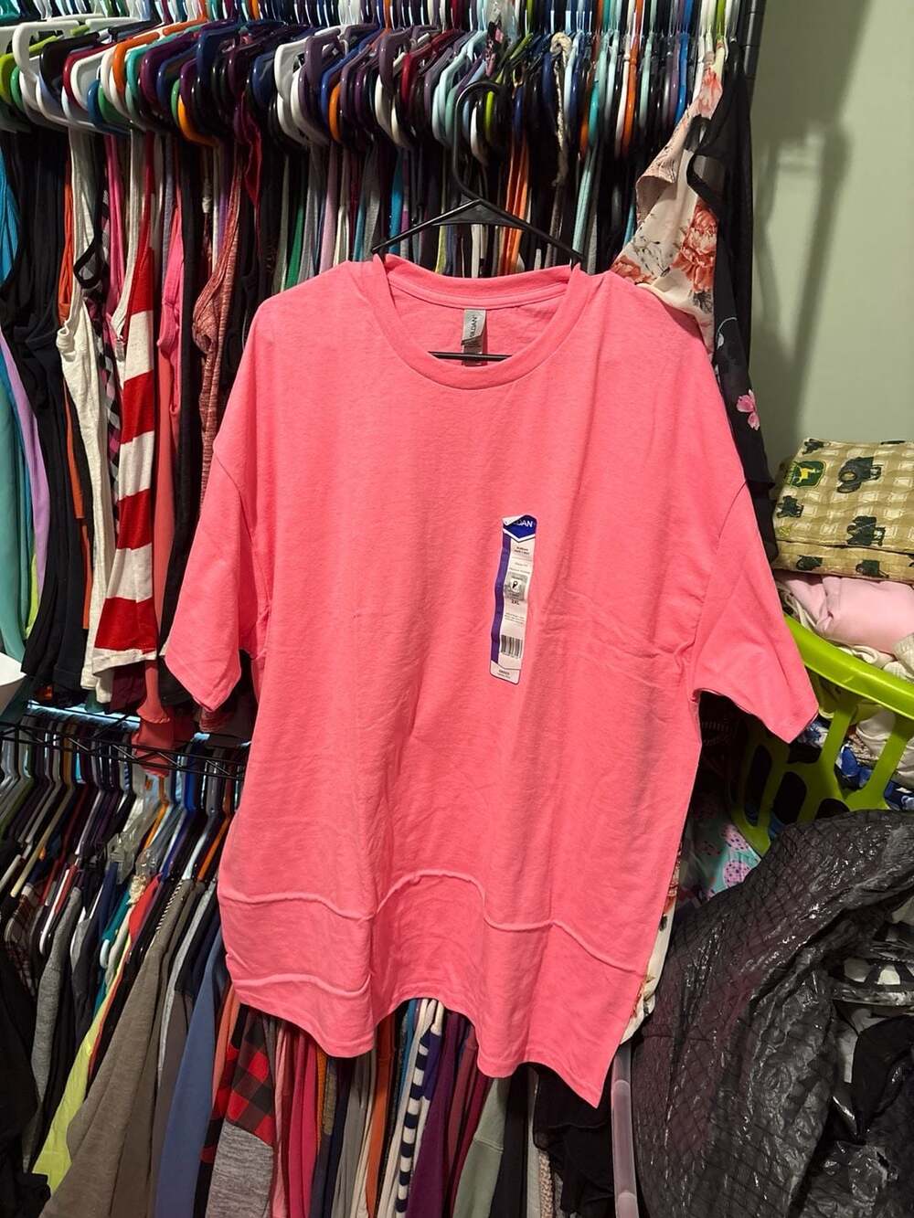 Gildan G8000 DryBlend Adult T-Shirt Safety Pink Size 2XL